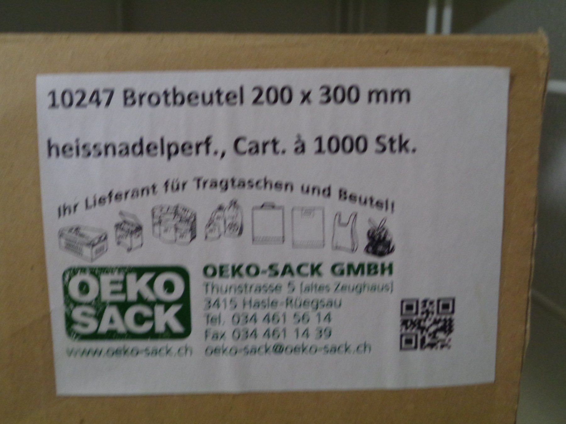 Cibi & Specialità: Brot-Beutel, 1000 Stück – Nuovo e nell'imballaggio originale da Termen venduto da Zofingia01
