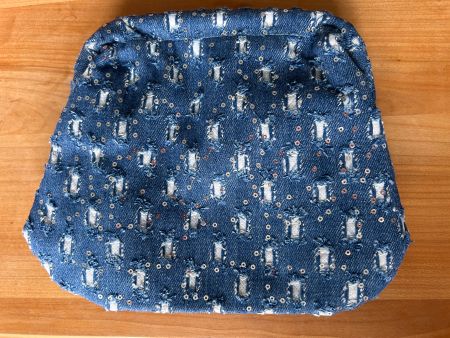 NEU❣️Clutch Jeansblau mit Pailetten 40er- 50-er Jahre