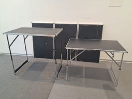 5x Klapptisch höhenverstellbar, Tapeziertische, Campingtisch