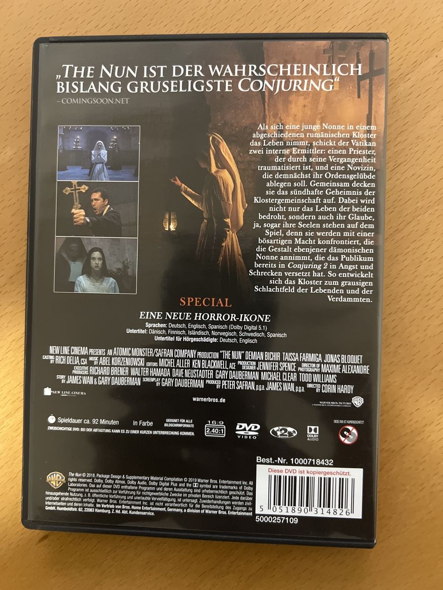 Tutti i DVDs: DVD The Nun, Horrorfilm – Usato da windisch venduto da meisterkingremo 1