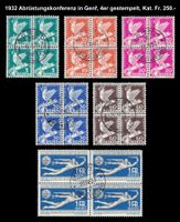 1932 Abrüstung Genf 4er gestempelt „BERN 1“, Kat. Fr. 250.-