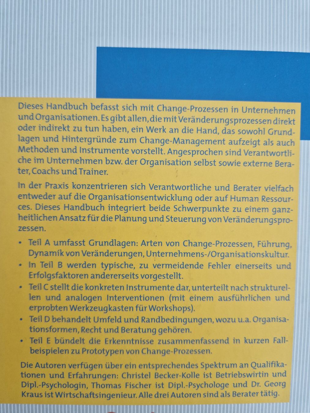 Libri: Handbuch Change-Management – Nuovo (secondo la descrizione) da Villars-sur-Glâne venduto da Agnie80 1