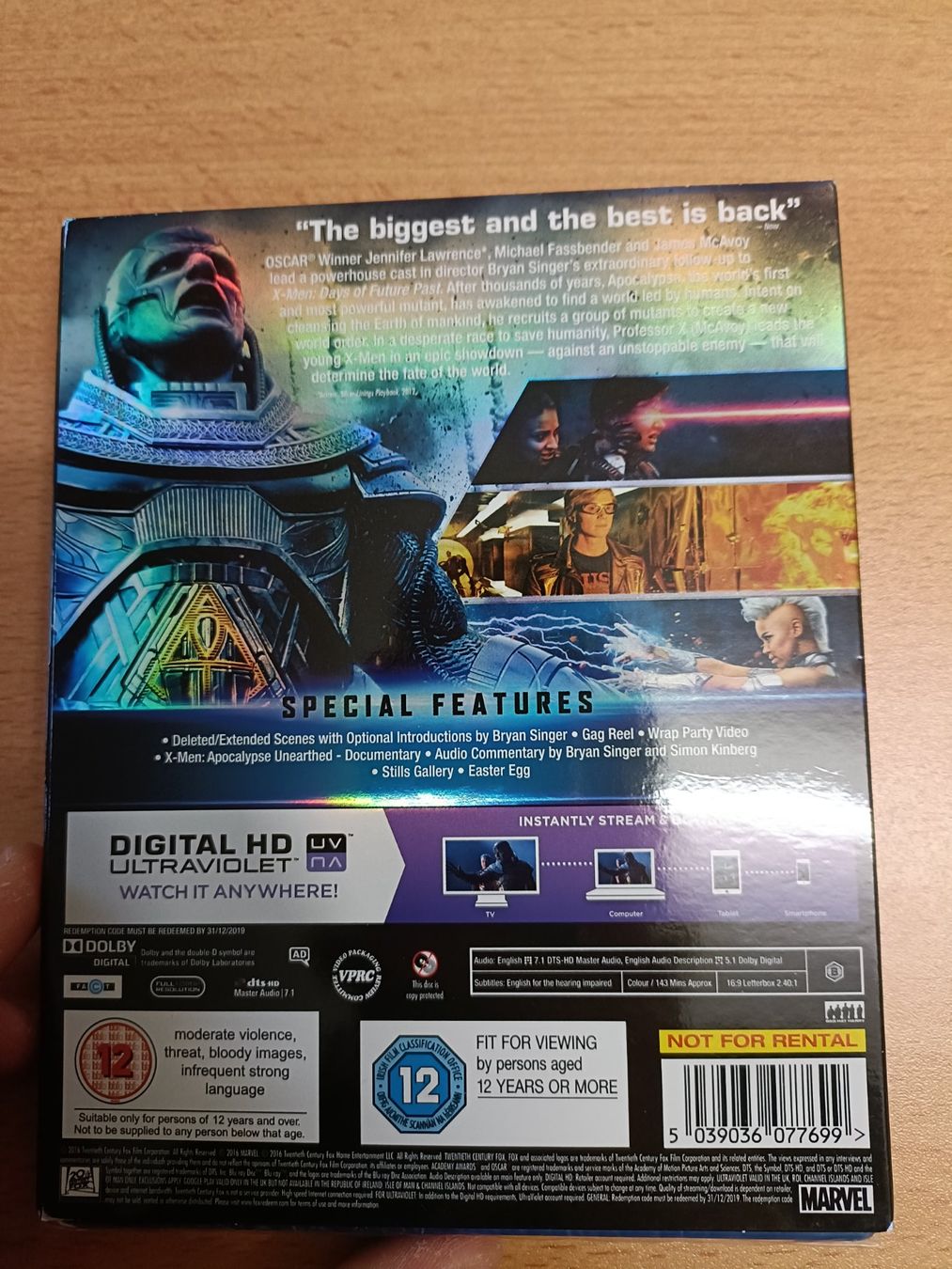 Tutti i DVDs: X-Men  -  Apocalypse  /  Bluray – Nuovo e nell'imballaggio originale da Köniz venduto da Movieportal007 2