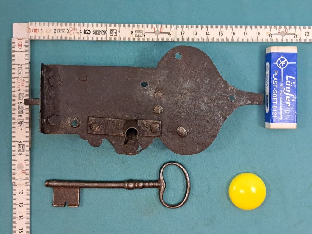 Antikes Möbel-/Schrank Schloss Mit Schlüssel, DM6cm (LOT346) | Kaufen