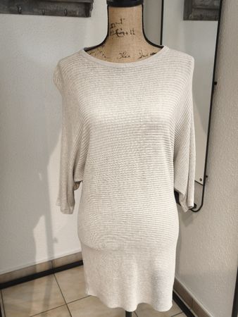 Damen Pullover Chicorée gerippt beige Grösse S neuwertig