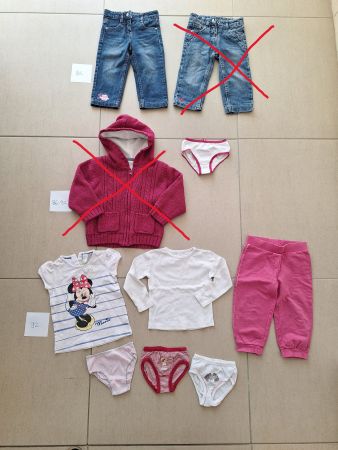 Lot d'habits filles taille 86-92