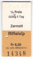 Billette Zermatt - Riffelalp