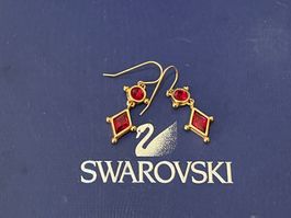 Swarovski Ohrringe neu und original, 18k vergoldet