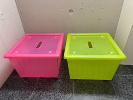 Plastic storage box + lid Ikea VESSLA 🩷 Aufbewahrungsbox