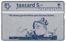SERVAG AG, Schiffs Comic - seltene Firmen Taxcard