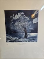 Original Radierung "Verschneiter Baum"