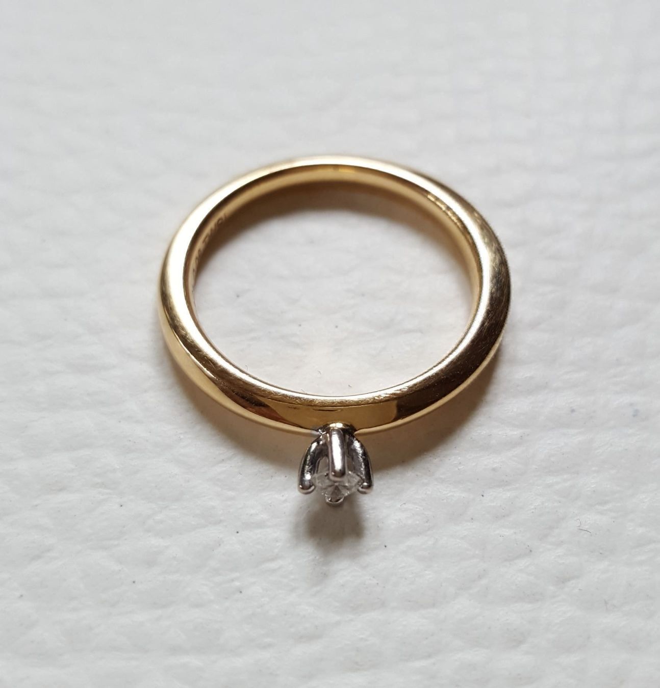 Anelli: Gold 585 Solitär Ring mit Brillant – Nuovo (secondo la descrizione) da Wald ZH venduto da Dasilver 2