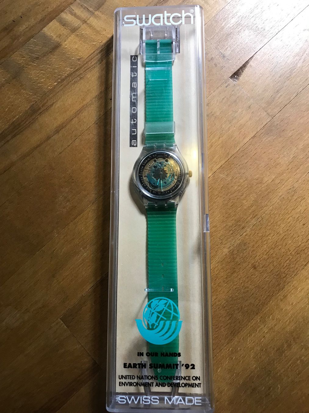 Swatch Orologi: Swatch Automatic Earth Summit '92 Uhr neuwertig – Nuovo (secondo la descrizione) da Erlinsbach SO venduto da Adela016
