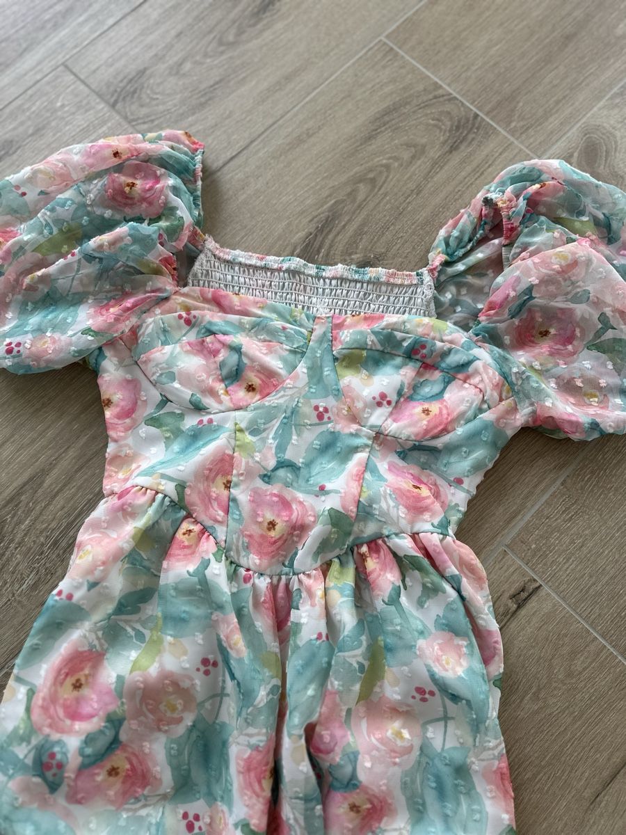 Shein Vestiti: Robe d'été fleurie avec manches bouffantes – Nuovo (secondo la descrizione) da Wohlenschwil venduto da Raptor2310