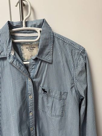 Bluse Abercrombie & Fitch - M - blau weiss gestreift