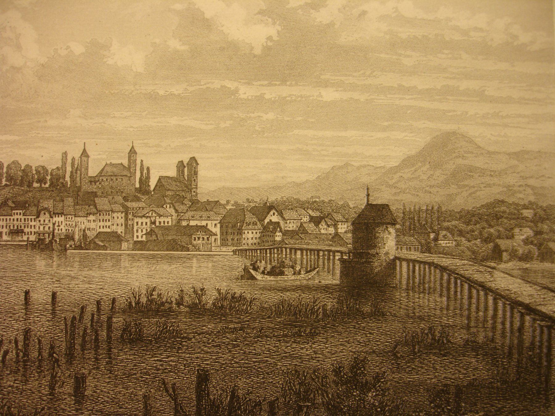Incisioni: RAPPERSWIL, STAHLSTICH UM 1870 – Usato da Grüningen venduto da Kartensammler 3