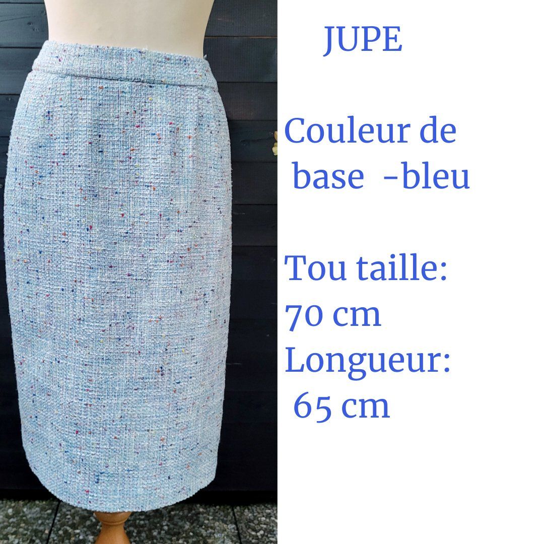 Completi & Tailleur: Costume bleu tweed – Nuovo (secondo la descrizione) da Fribourg venduto da VictoriaShop7 9
