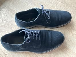Herren Schnürschuhe dunkelblau Wildleder von Geox Gr. 42