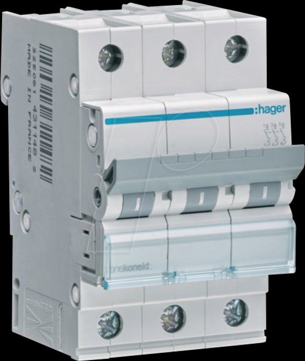 Hager Componenti elettronici: Leitungsschutzschalter 3 polig 6kA 10A 3 Module MBN310 – Nuovo e nell'imballaggio originale da Kehrsatz venduto da lar_fsw9