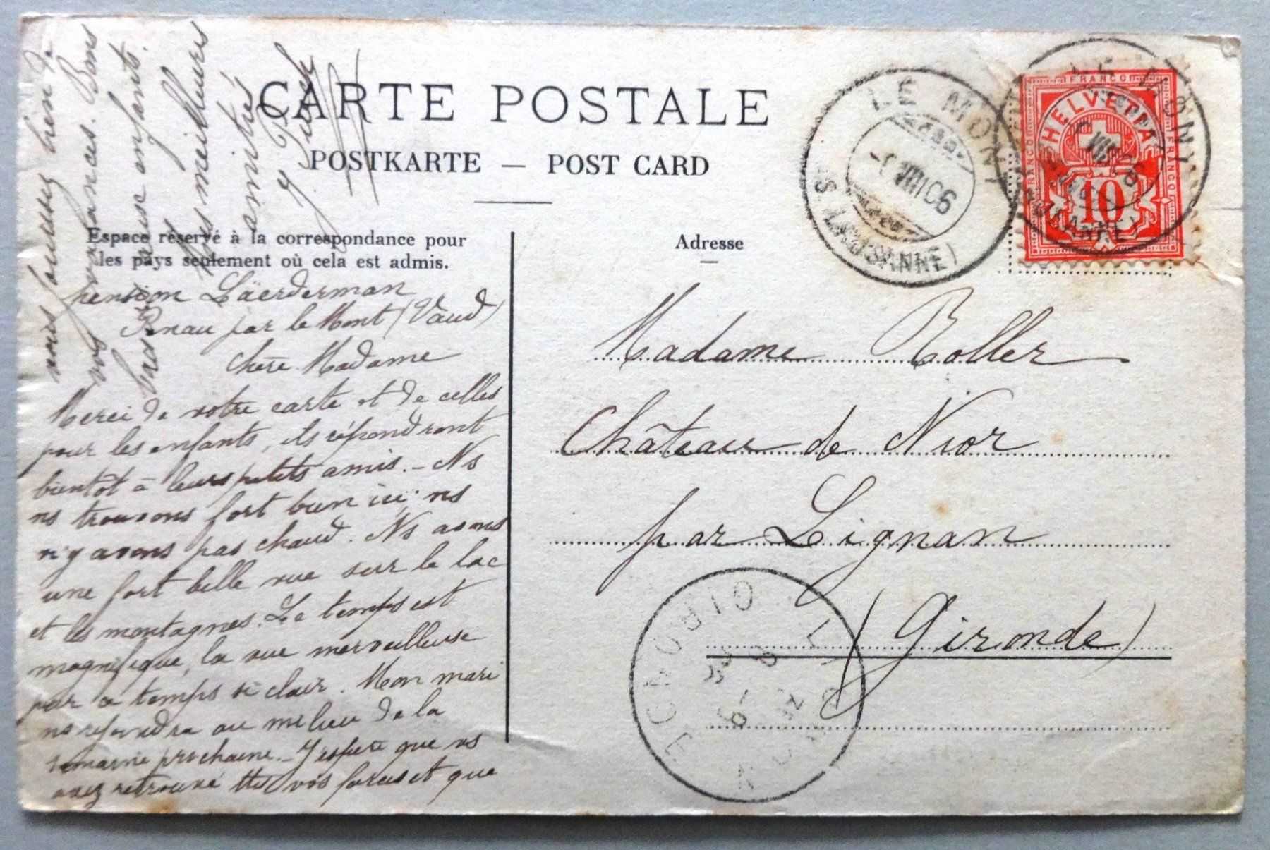 Cartoline postali: Barque du Léman – Difettoso da Fétigny venduto da Billy2miny 1