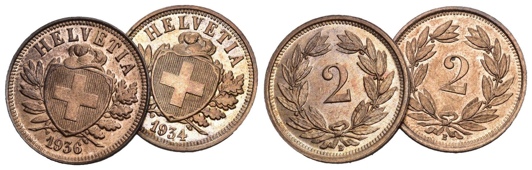 Toutes les monnaies: Schweiz 1934+1936 – D'occasion à Bern par numismatictops