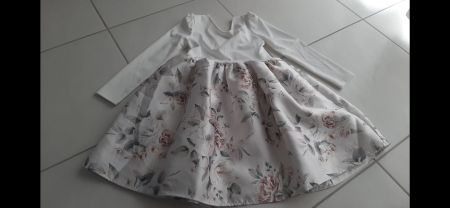 K..147 R G) Festliches Mädchenkleid Kleid Gr. 122 / 128