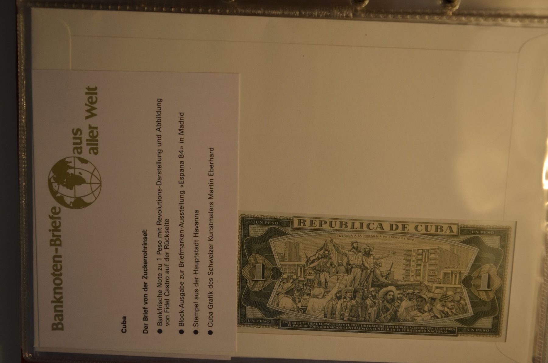 Banconote: Banknotenbrief Cuba 1985 – Nuovo (secondo la descrizione) da Wetzikon ZH venduto da bausie 1