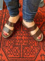 Jil Sander Sandalen, braun Kroko-Optik, Gr. 37