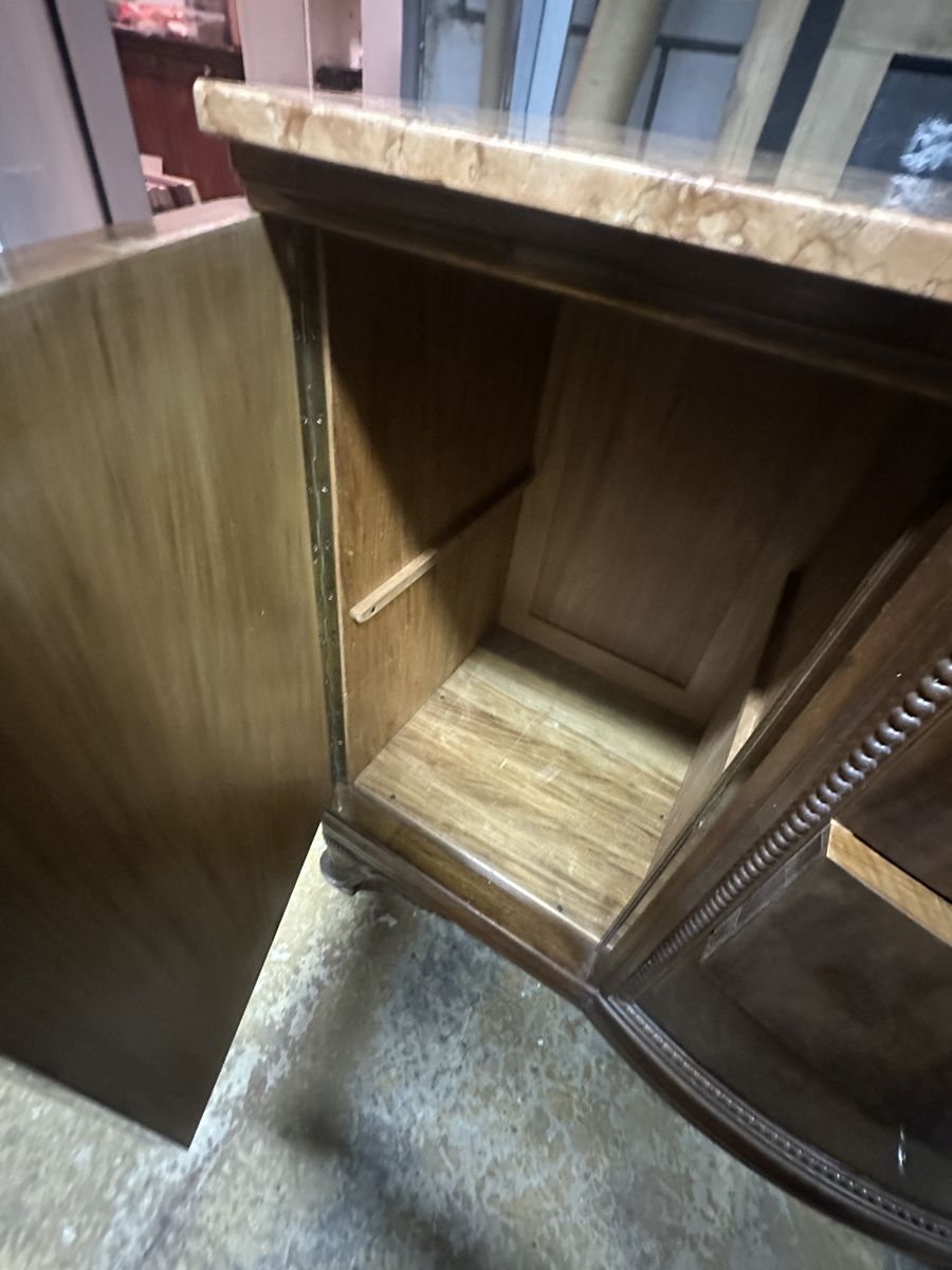 Commodes: Kommode mit Marmorplatte dunkel Holz mit Schubladen – D'occasion à Zürich par mywave 8