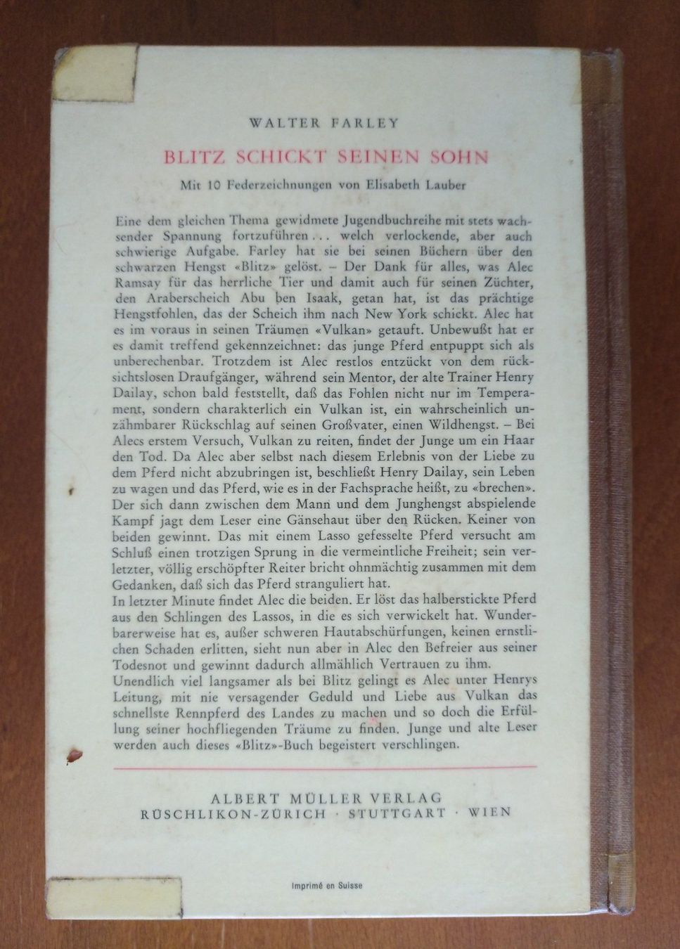 Libri: W. Farley: Blitz schickt seinen Sohn – Usato da Chur venduto da rh86424 3