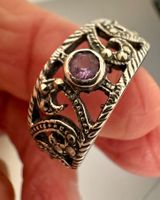 Vintage Silberring 925 mit Markasiten und Amethyst