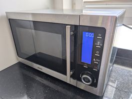 Edelstahl Mikrowelle mit Grill und Umluft