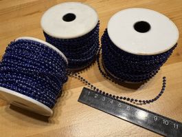 3 rollen blaue Perlen Schnur