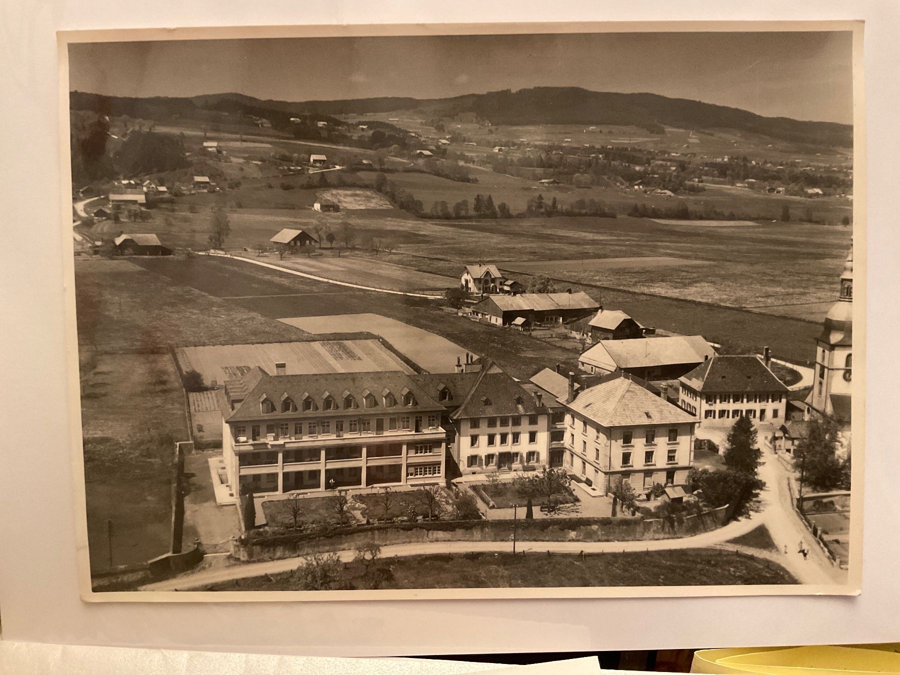 Ansichtskarten: Flugbild Riaz, 1948 – Gebraucht aus Tecknau von bleilaus