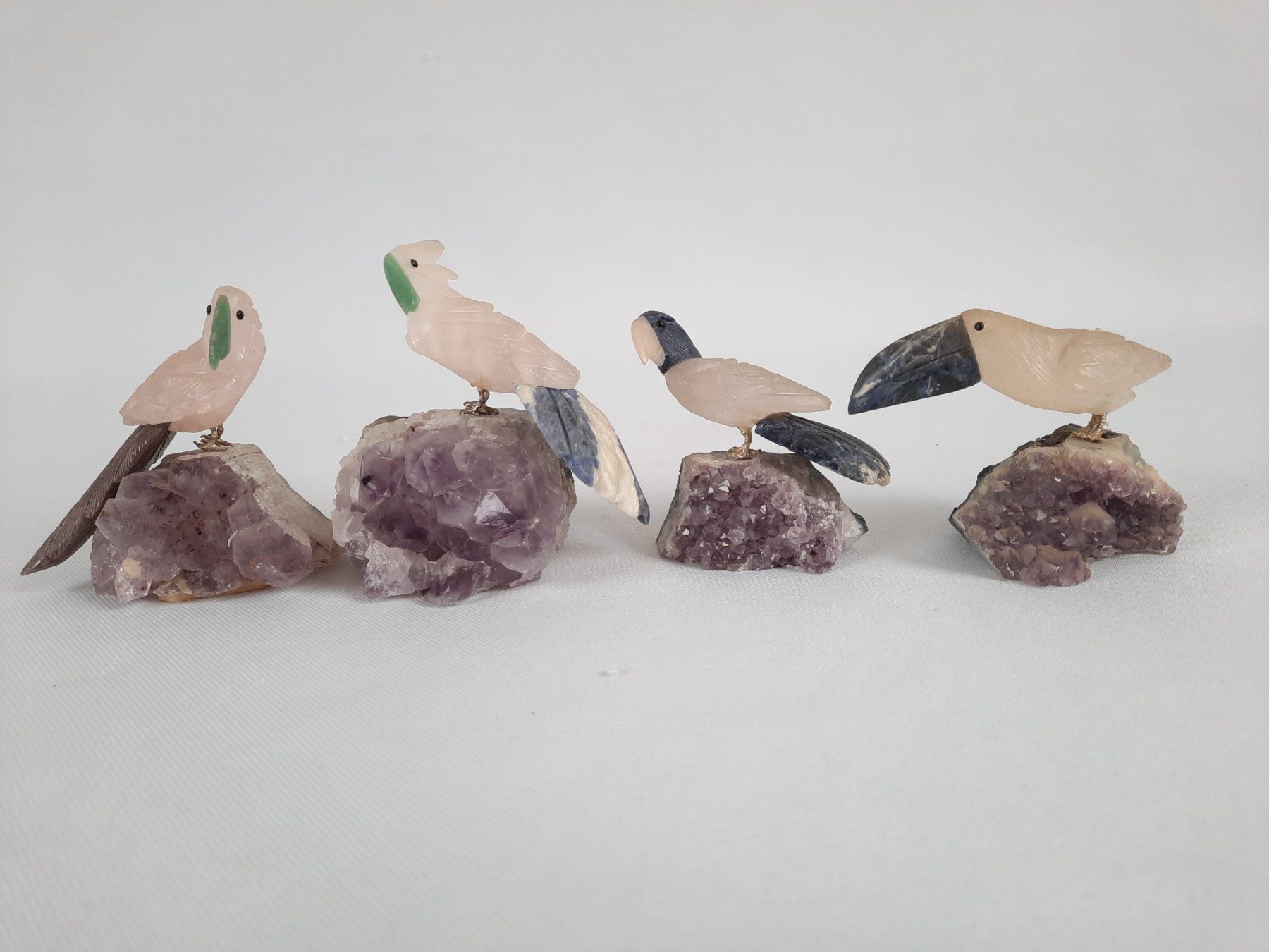Minerali & Pietre curative: 4 Vögel auf Amethyst – Usato da Beinwil am See venduto da Restwert_Beinwil