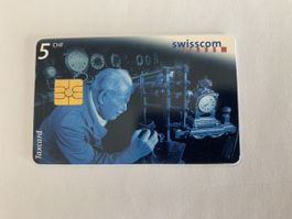 Swisscom Taxcard 5 CHF Rolf Neeser Uhrmacher Sammlerkarte Vi
