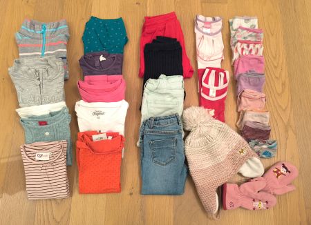 Mädchen Kleiderpaket Winter / Frühling Gr. 92, (27 Teile)