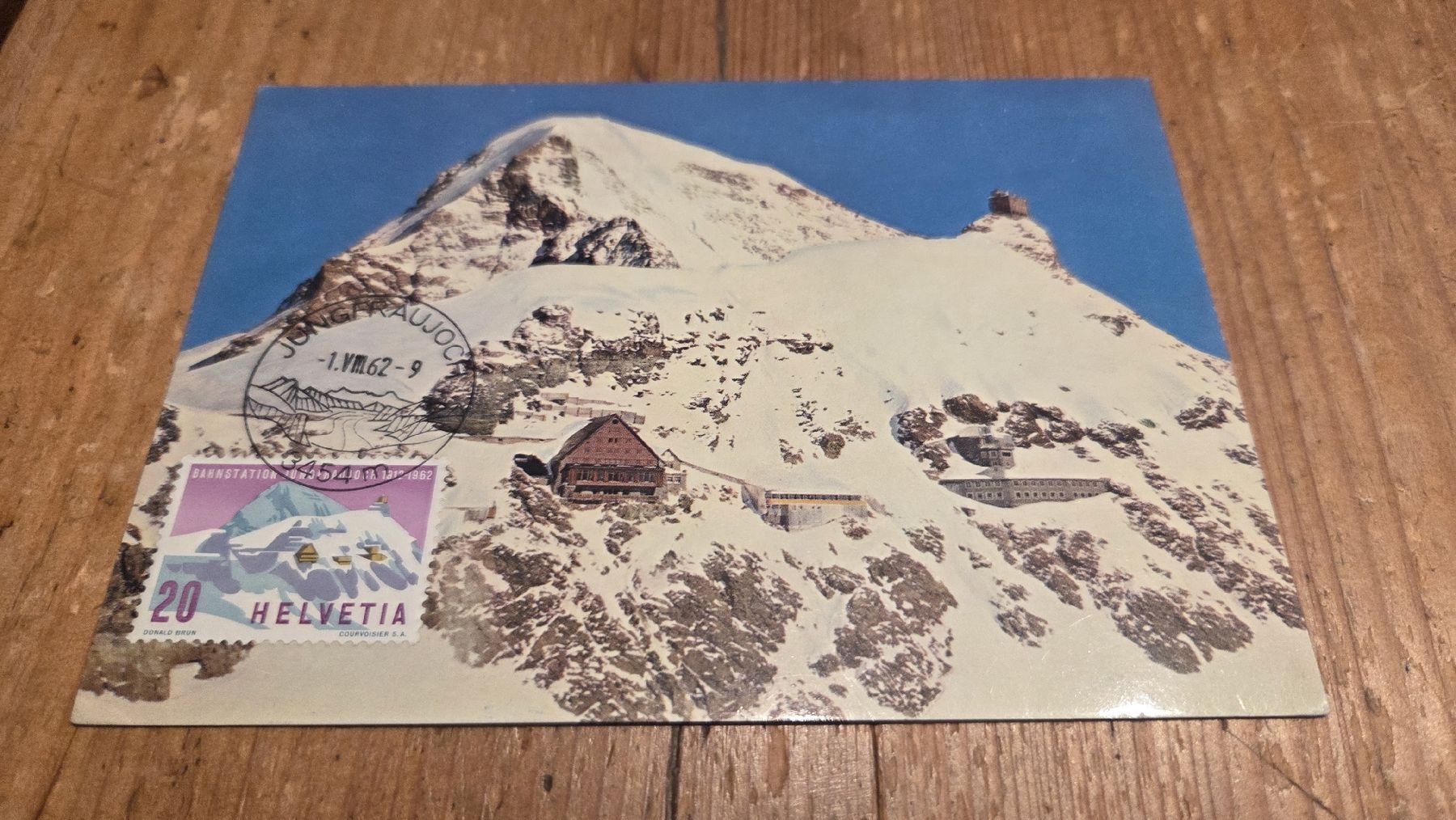 Tutti i francobolli: 1962 Maximumkarte Jungfraujoch – Usato da Arni AG venduto da Moth68