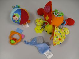HABA Stoffball Babyball Knister-Elefant Greifling Stoffkäfer