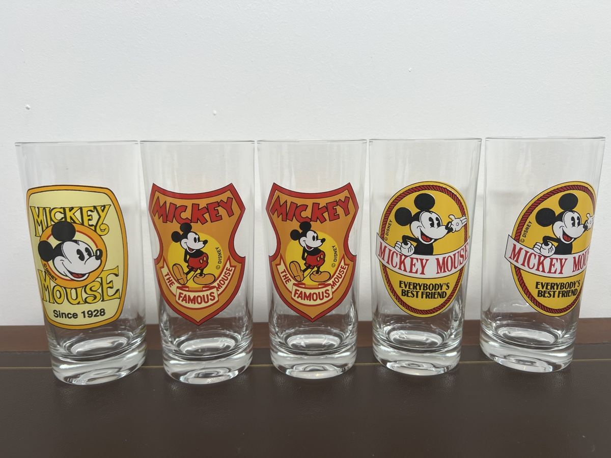 Gläser: 5 Verres Mickey Mouse Vintage Disney – Gebraucht aus Bôle von K200C