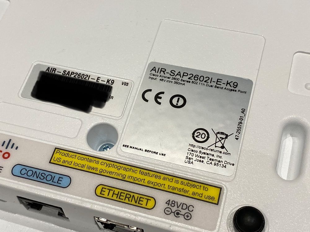 Cisco AIR SAP2602I A K9 Aironet Wireless Access Point Standalone 802.1
