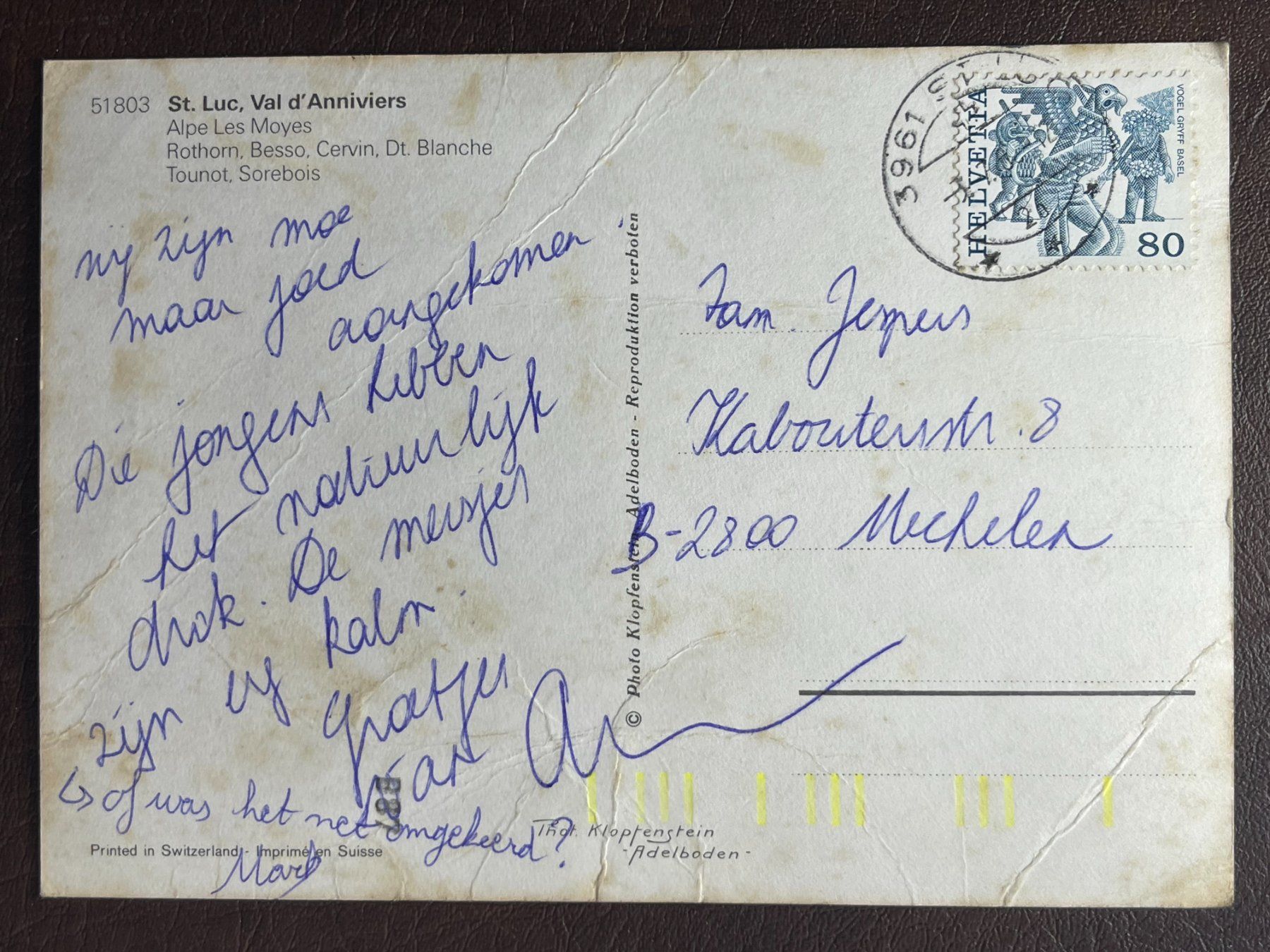Ansichtskarten: St. Luc - Val d'Anniviers, Valais – Gebraucht aus Steg VS von danwer74 1