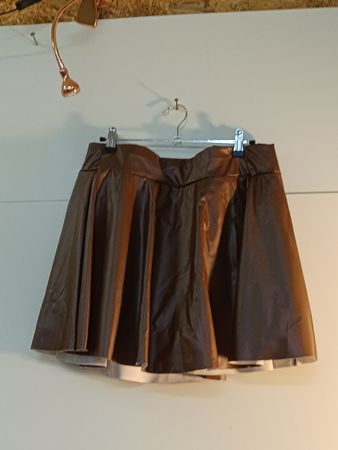 Minirock von Shein, braun, in Lederoptik, Gr.44 (nov285)
