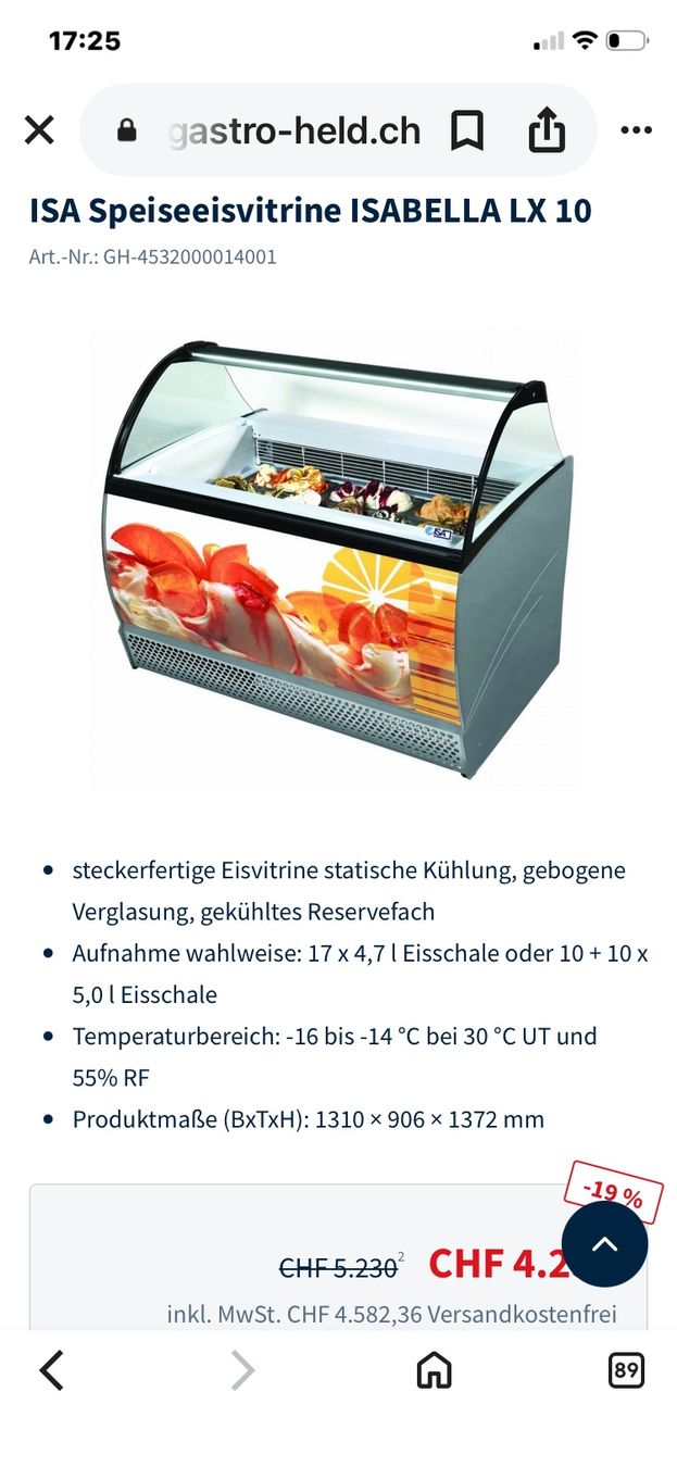 Vetrine: Glacé Vitrine – Usato da St. Gallen venduto da wartau04 7