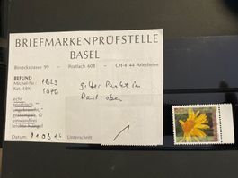 Sbk 1076** Markante grosse Fleck Abart Attest Letzte Stück