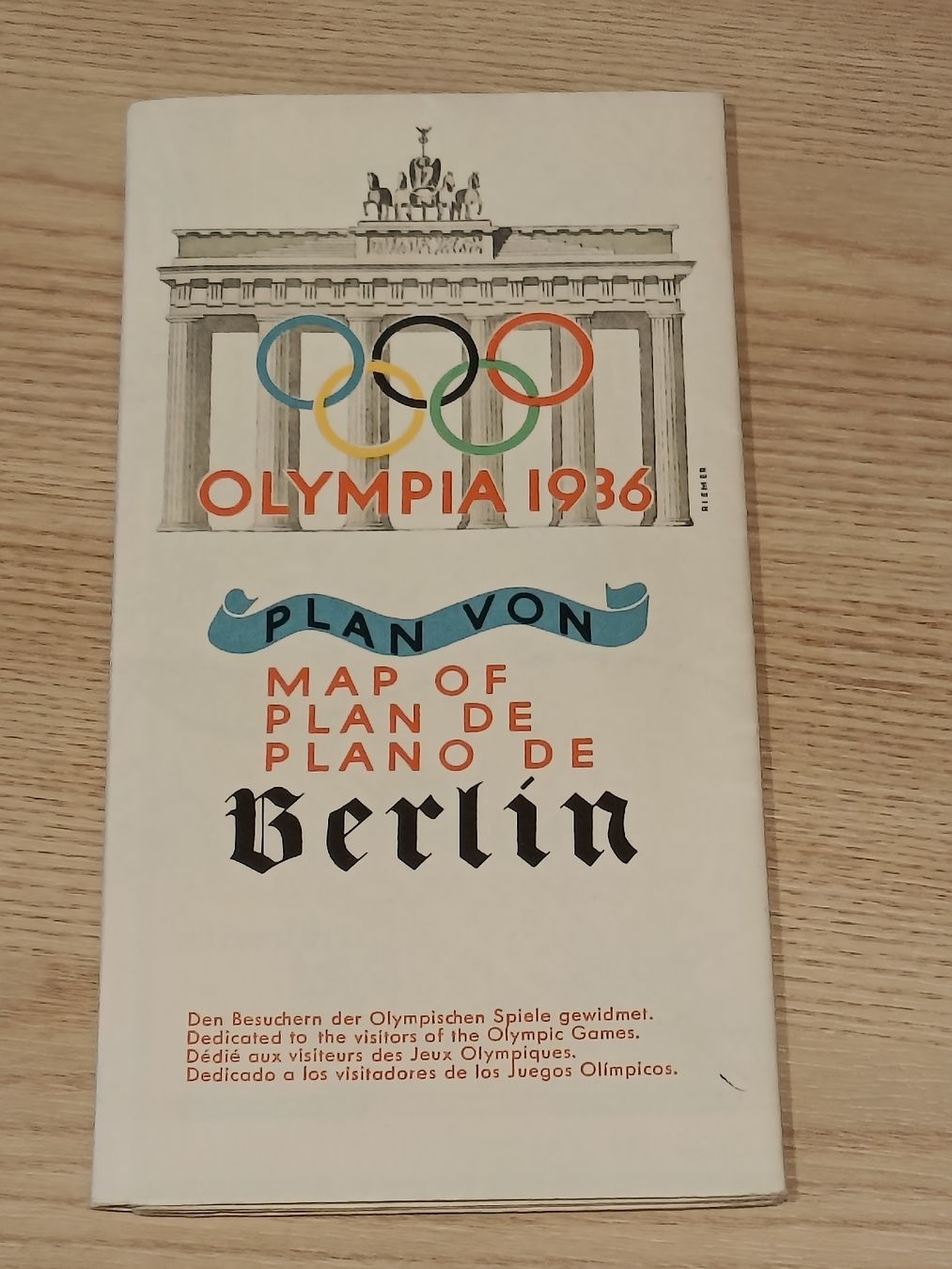 Dokumente: Litho Plan Prospekt / Berlin Olympiade 1936 – Gebraucht aus Brugg AG von Ente015