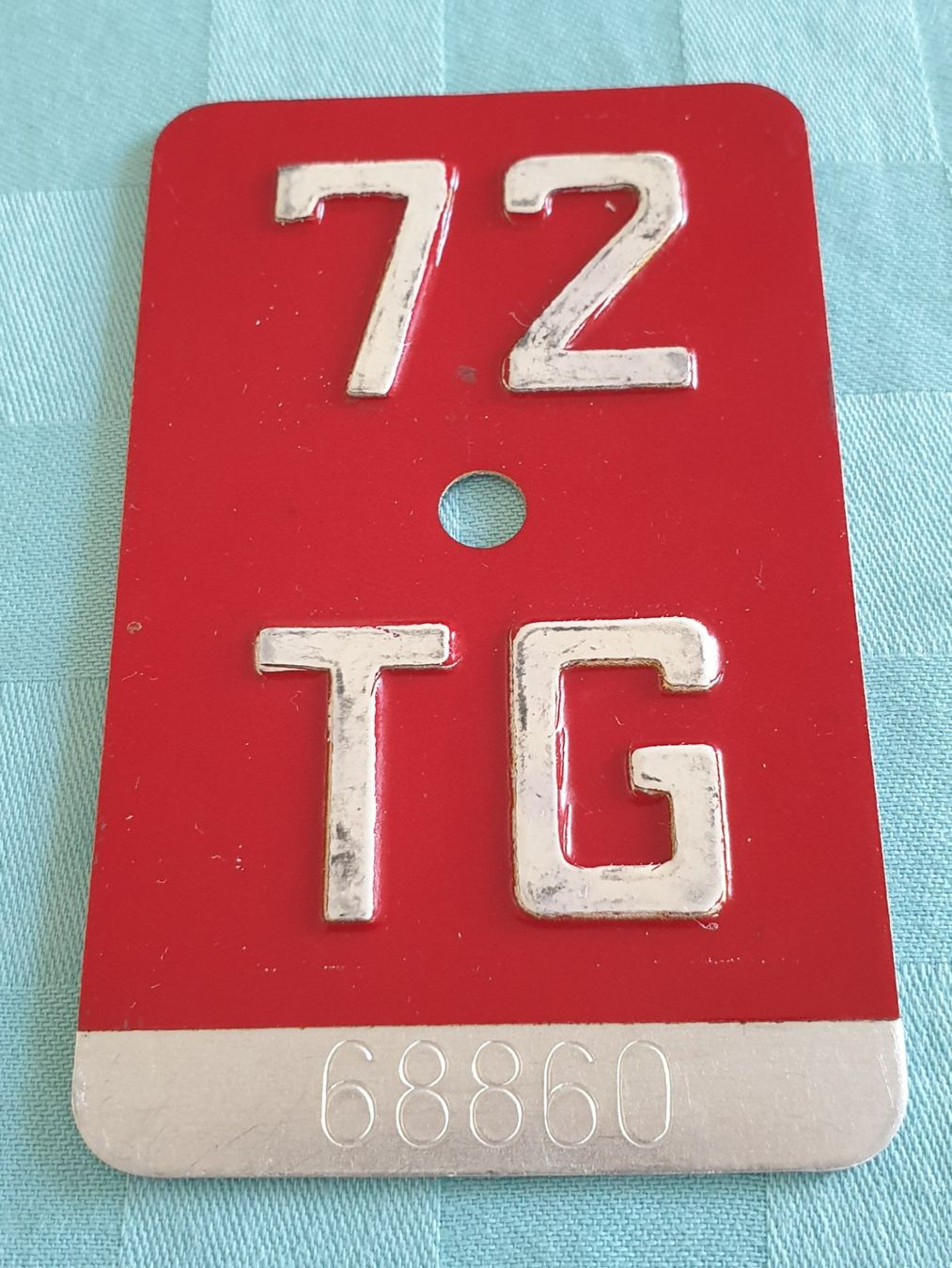 Schilder: Velonummer TG 72 – Gebraucht aus Mörschwil von spirspi