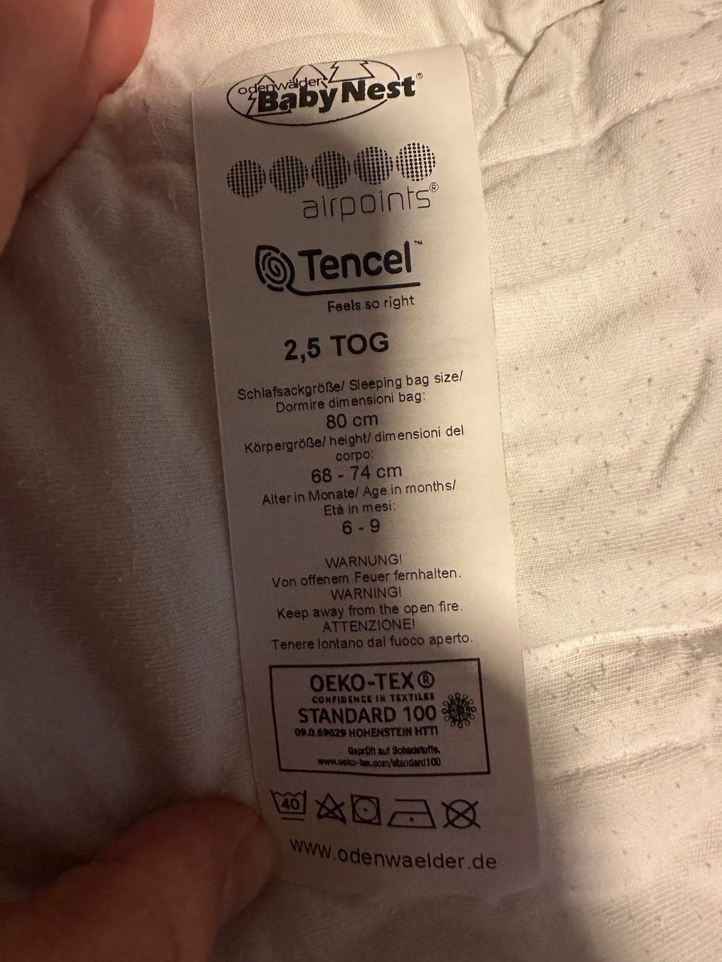 Sacchi a pelo: Odenwälder Schlafsack Airpoints 80cm – Usato da Zürich venduto da craige 2