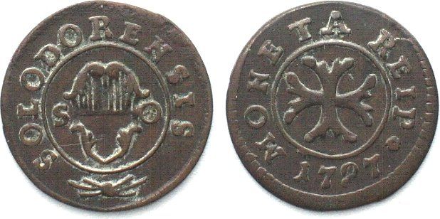 Toutes les monnaies: SOLOTHURN Vierer 1797 Billon ss-vz – D'occasion à Riehen par sesambestcoins2004