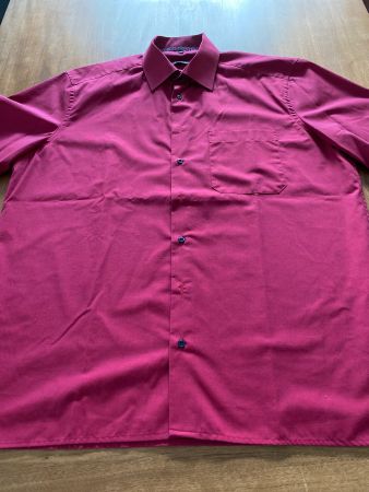 Herren Hemd Kurzarm in rot Grösse 42 von Eterna Comfort Fit